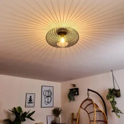 Plafonnier Wemude Noir, 1 lumière