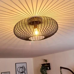 Plafonnier Wemude Noir, 1 lumière