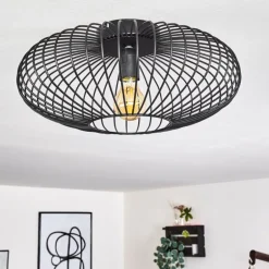 Plafonnier Wemude Noir, 1 lumière