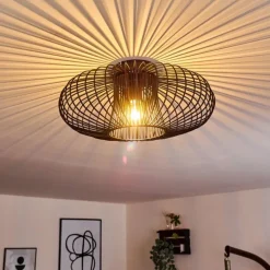 Plafonnier Wemude Noir, 1 lumière