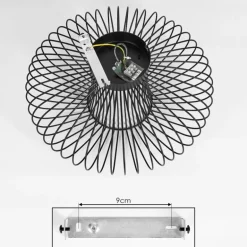 Plafonnier Wemude Noir, 1 lumière