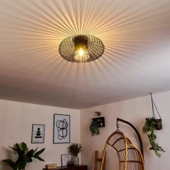 Plafonnier Wemude Noir, 1 lumière