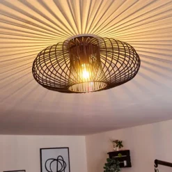 Plafonnier Wemude Noir, 1 lumière