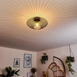 Plafonnier Wemude Noir, 1 lumière