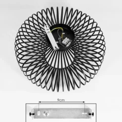 Plafonnier Wemude Noir, 1 lumière