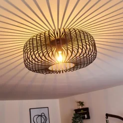 Plafonnier Wemude Noir, 1 lumière