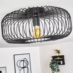 Plafonnier Wemude Noir, 1 lumière