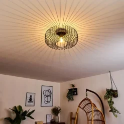 Plafonnier Wemude Noir, 1 lumière