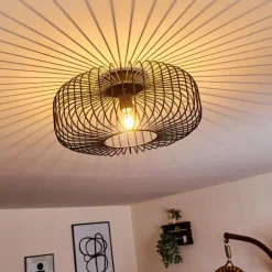 Plafonnier Wemude Noir, 1 lumière