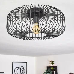 Plafonnier Wemude Noir, 1 lumière