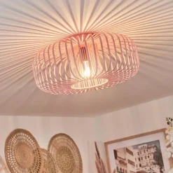 Plafonnier Wemude Rose, 1 lumière