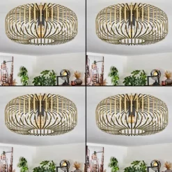 Plafonnier Wemude Vieux laiton, 1 lumière