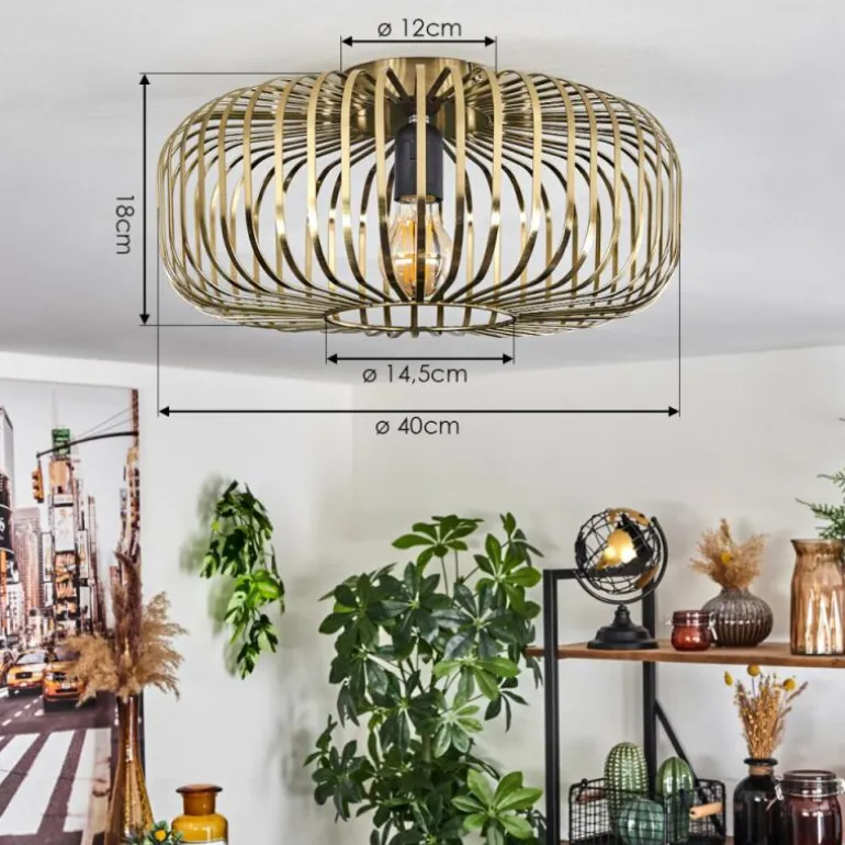 Plafonnier Wemude Vieux laiton, 1 lumière