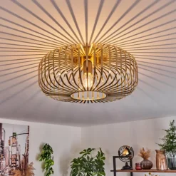 Plafonnier Wemude Vieux laiton, 1 lumière