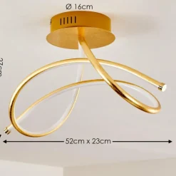 Plafonnier Wengi LED Or, 1 lumière