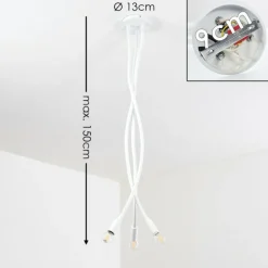 Plafonnier Wertach Blanc, 3 lumières