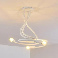 Plafonnier Wertach Blanc, 3 lumières