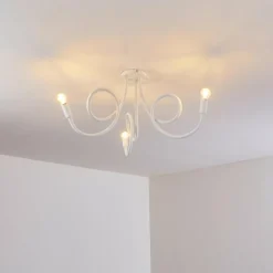 Plafonnier Wertach Blanc, 3 lumières