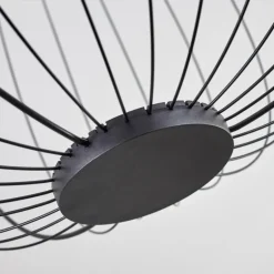 Plafonnier Wharua Noir, 1 lumière