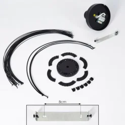 Plafonnier Wharua Noir, 1 lumière