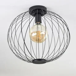 Plafonnier Wharua Noir, 1 lumière