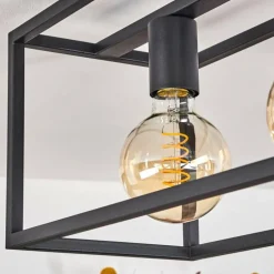 Plafonnier Wick Noir, 4 lumières