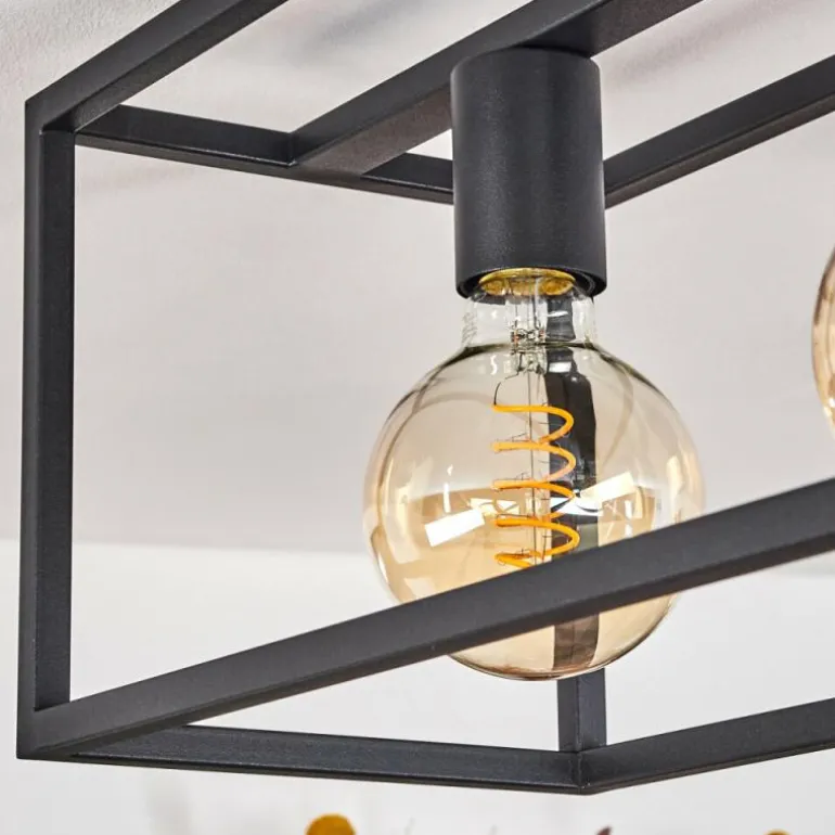 Plafonnier Wick Noir, 4 lumières