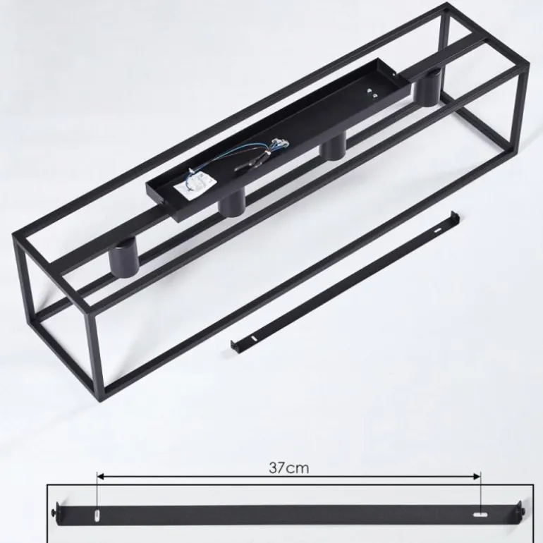 Plafonnier Wick Noir, 4 lumières