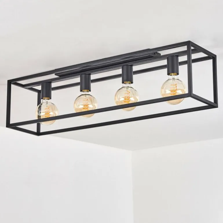 Plafonnier Wick Noir, 4 lumières