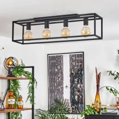 Plafonnier Wick Noir, 4 lumières