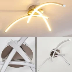 Plafonnier Wikon LED Nickel mat, 3 lumières