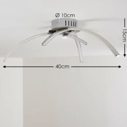 Plafonnier Wikon LED Nickel mat, 3 lumières