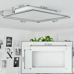 Plafonnier Wilderswil LED Blanc, 1 lumière