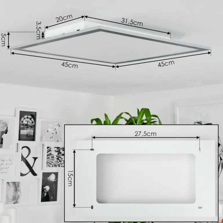 Plafonnier Wilderswil LED Blanc, 1 lumière