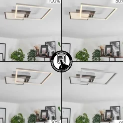 Plafonnier Wimmarp LED Chrome, Nickel mat, 1 lumière