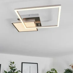 Plafonnier Wimmarp LED Chrome, Nickel mat, 1 lumière