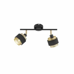 Plafonnier Wofi GROVE Noir, 2 lumières