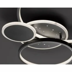 Plafonnier Wofi-Leuchten KIAH LED Noir, 1 lumière