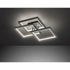 Plafonnier Wofi-Leuchten MURIEL LED Gris, 1 lumière