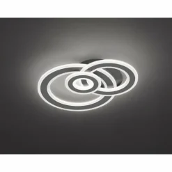 Plafonnier Wofi-Leuchten RIO LED Gris, 3 lumières