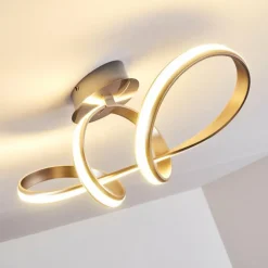 Plafonnier Woyens LED Acier brossé, 1 lumière