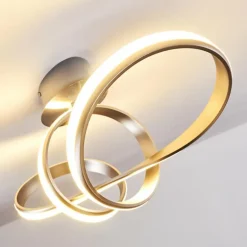 Plafonnier Woyens LED Acier brossé, 1 lumière