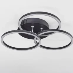 Plafonnier Xena LED Noir, 1 lumière, Télécommandes