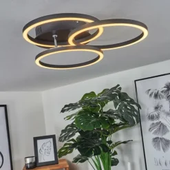 Plafonnier Xena LED Noir, 1 lumière, Télécommandes