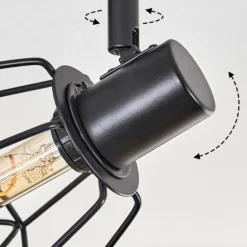 Plafonnier Yaak Noir, 6 lumières