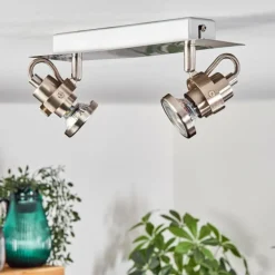 Plafonnier Yometchen LED Nickel mat, 2 lumières