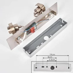 Plafonnier Yometchen LED Nickel mat, 2 lumières