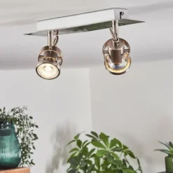 Plafonnier Yometchen LED Nickel mat, 2 lumières