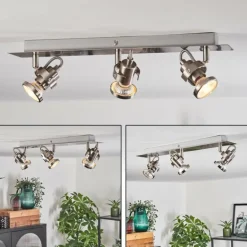 Plafonnier Yometchen LED Nickel mat, 3 lumières