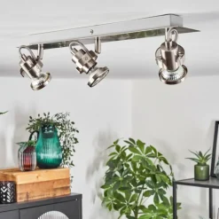 Plafonnier Yometchen LED Nickel mat, 3 lumières